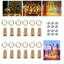 Carica l&#39;immagine nel visualizzatore di Gallery, Vicloon Luce Bottiglia,12 Pezzi Luci per Bottiglie 2 M 20 Micro LEDs Bianco A