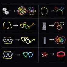 Carica l&#39;immagine nel visualizzatore di Gallery, Josechan Glow Sticks, 200 PCS 8&#39;&#39; Bagliore colorato bastoni Bulk e 200 Pcs - Ilgrandebazar