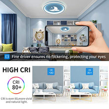 Carica l&#39;immagine nel visualizzatore di Gallery, Plafoniera Led Moderna Dimmerabile con Telecomando, Lampada Soffitto 36W Blu
