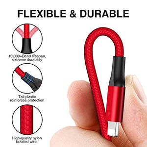 HONGDA Cavo Phone [4Pezzi, 0.3m 1m 2m 3m] di Nylon Intrecciato... - Ilgrandebazar