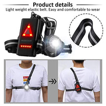 Carica l&#39;immagine nel visualizzatore di Gallery, Running Light Ricaricabile USB, SGODDE Luce Corsa 2 Modi 500 LM Impermeabile...