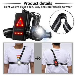 Running Light Ricaricabile USB, SGODDE Luce Corsa 2 Modi 500 LM Impermeabile...