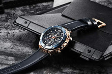 Carica l&#39;immagine nel visualizzatore di Gallery, Orologio uomo BY BENYAR Cronografo Analogico Impermeabile Orologi Blackblue - Ilgrandebazar