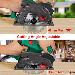 HYCHIKA Sega Circolare 1500W, 6 Velocità variabile, 2200-4700PRM, 2 lame per... - Ilgrandebazar
