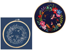 Carica l'immagine nel visualizzatore di Gallery, ZWOOS Kit Ricamo Starter, Set Ricami Floreali Strumento 2 Pezzi