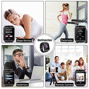 Smartwatch Bluetooth Orologio Intelligente con Camera Smart Watch Nero 02 - Ilgrandebazar