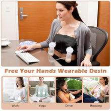 Carica l&#39;immagine nel visualizzatore di Gallery, Tiralatte elettrico, Tiralatte Portatile Doppio Ricaricabile con 3 Modalità 9 Livelli, Senza BPA, con Touchscreen Sensibile LED, Massaggio e Funzione Suck, Tiralatte da Viaggio Ricaricabile