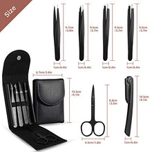 Carica l&#39;immagine nel visualizzatore di Gallery, Rymall 6PCS Set di Pinzette per Sopracciglia, Acciaio inox per...