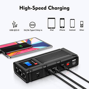 Teaisiy Avviatore Batteria Auto, 1000A 18000mAh Impermeabile Avviatore...
