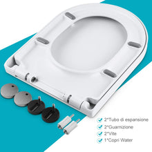 Carica l&#39;immagine nel visualizzatore di Gallery, YISSVIC Copriwater Sedile WC Universale Coperchio a Forma di U con Chiusura... - Ilgrandebazar