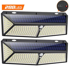 Carica l&#39;immagine nel visualizzatore di Gallery, Luci Solari Esterno,【288LED-USB Ricaricabile】VOOE Lampade a led da...