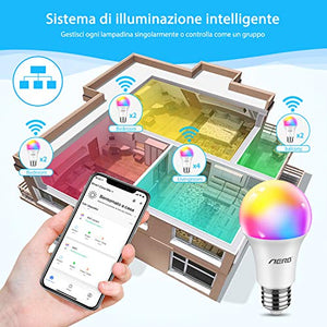 Aerb lampadina smart wifi E27,Lampadina Wi-Fi Intelligente LED 9W 1000LM... - Ilgrandebazar