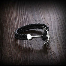 Carica l&#39;immagine nel visualizzatore di Gallery, ⭐️ IDEA REGALO Bracciale da Uomo in Vera Pelle | Diversi Modelli e Nero 5