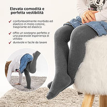 Carica l'immagine nel visualizzatore di Gallery, LaLoona - Set 2 paia calze bambina collant, calzamaglia bimba bimbo elasticizzati, ampio elastico alto in cotone (86-92, Grigio Scuro)