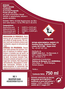 COMPO Tripla Azione PFnPO, Insetticida-Fungicida-Acaricida pronto all'uso, Per Piante Ornamentali e da Fiore di tipo arbustivo ed erbaceo, 750 ml