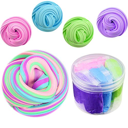 SWZY Fluffy Slime Kit, 4 in 1 Misto Soffice Floam Limo Giocattolo di Argilla... - Ilgrandebazar