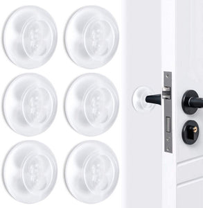 Jinhuaxin Fermaporta per porta Trasparente, 6 pezzi Gommini Trasparenti Adesivi Silicone per Proteggere il Muro, Gommini Adesivi tondi Porte per Cassetti Porte Finestre Pareti Ante