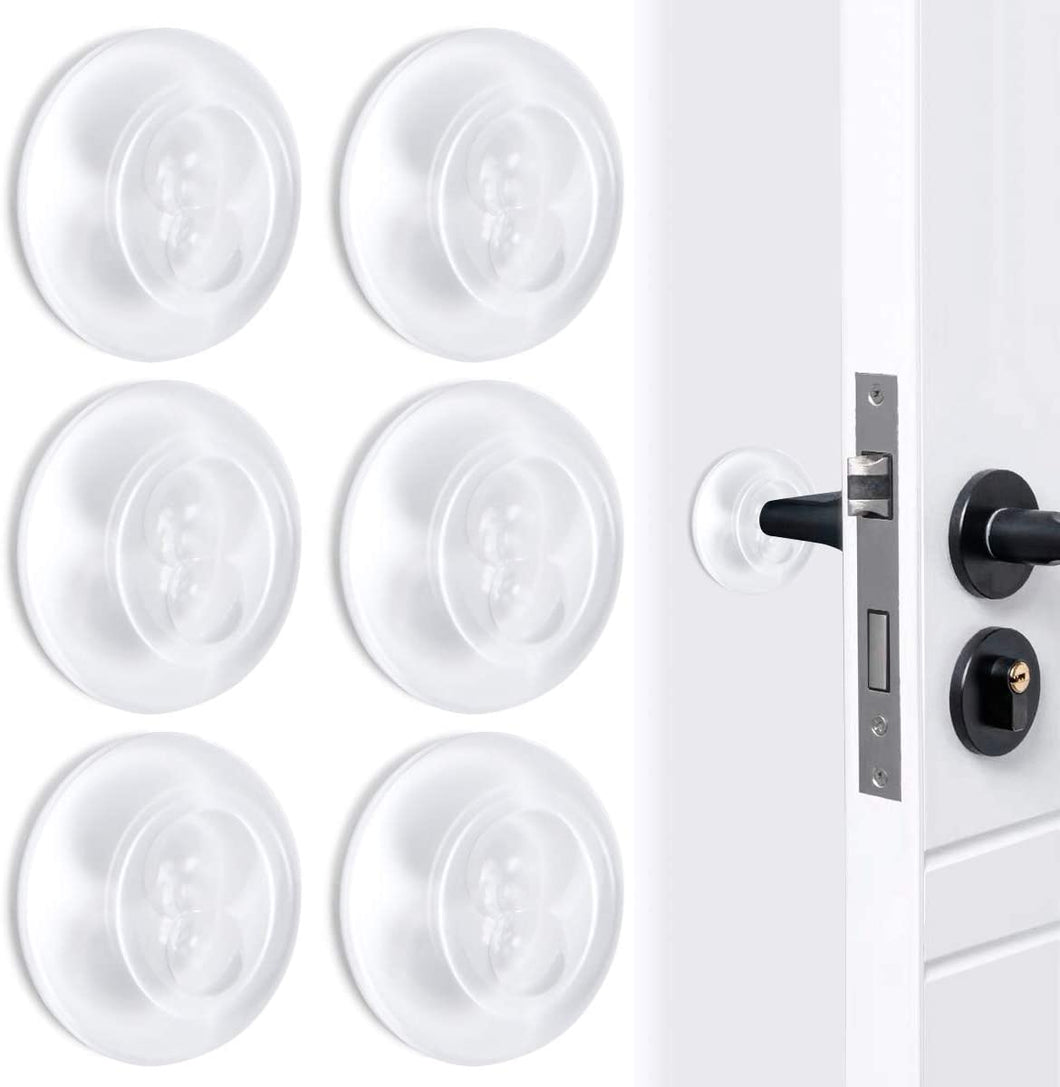 Jinhuaxin Fermaporta per porta Trasparente, 6 pezzi Gommini Trasparenti Adesivi Silicone per Proteggere il Muro, Gommini Adesivi tondi Porte per Cassetti Porte Finestre Pareti Ante