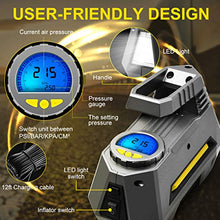 Carica l&#39;immagine nel visualizzatore di Gallery, SKEY Compressore Portatile per Auto, gonfiatore Digitale a 12V DC, Pompa per...