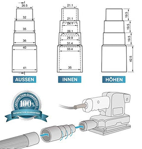 Plemont® adattatore per aspirapolvere [Made in Germany] - tubo adattatore... - Ilgrandebazar