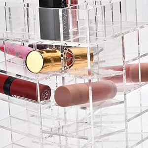 Feibrand Espositore Porta Rossetto Girevole Chiaro Rotante per 64 Rossetti - Ilgrandebazar