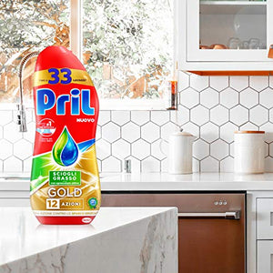 Pril Gold Gel lavastoviglie Sciogli Grasso, Detersivo 4 x 600 ml - Ilgrandebazar