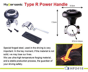 Pomello per volanti Hypersonic nero veicolo auto Power Handle spinner - Ilgrandebazar