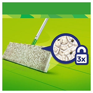 Swiffer Starter Kit Scopa con 1 Manico + 8 Panni di 1 Scopa, 8