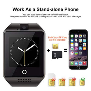 Smartwatch Bluetooth Orologio Intelligente con Camera Smart Watch Nero 02 - Ilgrandebazar