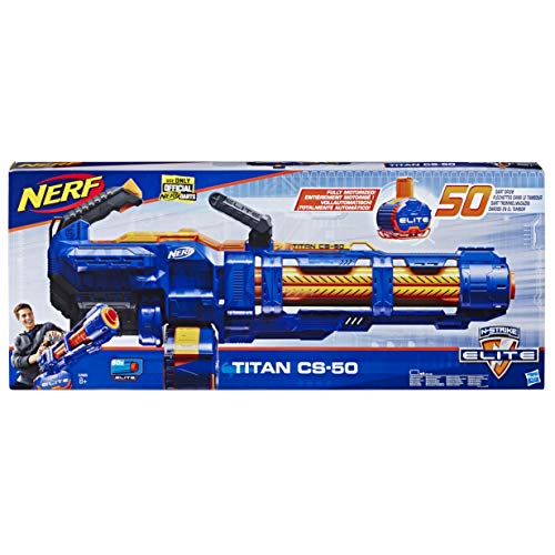 Nerf- Titan CS-50 Blaster Motorizzato con Tamburo Rotante da 50...