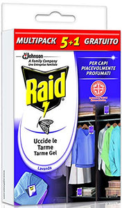 Raid Tarme Gel Multipack, Antitarme dei vestiti - Profumazione Lavanda -... - Ilgrandebazar