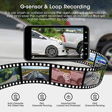 Carica l&#39;immagine nel visualizzatore di Gallery, Dash Cam, Abask Doppia Telecamera per Auto, 4 Pollici FHD 1080P Visione...