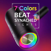 Carica l&#39;immagine nel visualizzatore di Gallery, Cassa Bluetooth, COOCHEER Altoparlante Bluetooth Portatili 24W con Luce Nero - Ilgrandebazar