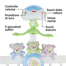 Carica l&#39;immagine nel visualizzatore di Gallery, Fisher-Price CDN41 Giostrina degli Orsetti, Proiettore di Luci e Suoni per...