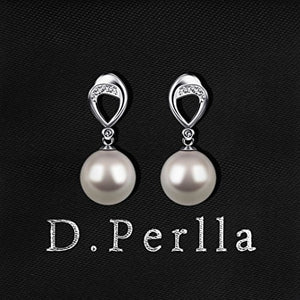 Perla Orecchini Argento 925 D.Perlla Donne D'acqua Dolce Coltivate a... - Ilgrandebazar