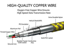 Carica l&#39;immagine nel visualizzatore di Gallery, Asmuse Cavo Chitarra 3M Spirale Slient Jack Basso con 6.35mm Giallo-3m - Ilgrandebazar