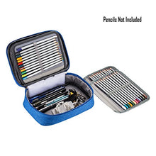 Carica l&#39;immagine nel visualizzatore di Gallery, AMGOMH Astuccio Matite 72 Slot Ampia Capacità Porta Penne Tasca Custodia Blu