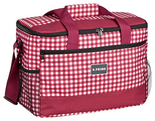 B.PRIME Borsa Termica 20L Classic - Vichy - 36 x 26 x 22 cm -