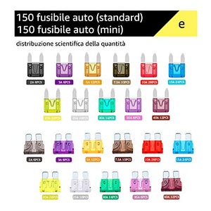 Conpro 150pcs Mini Fusibili Auto + Medio - 11...