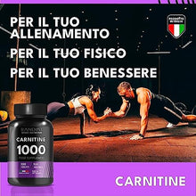 Carica l'immagine nel visualizzatore di Gallery, Bandini® L CARNITINA 1000 - 100 Compresse con Carnipure® (100 dosi, 100 giorni) - Integratore con L-Carnitina Tartrato Vegan - Carnitine Pura per Atleti e Sportivi - Energia, Resistenza e Recupero