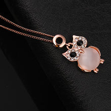 Carica l'immagine nel visualizzatore di Gallery, ATEIELLI®"Gufo Fortunato" Collana da Donna con Pendente in Opale e Cristalli... - Ilgrandebazar