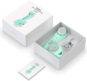 Pulizia Viso, Brelax Spazzola Pulizia Viso Ultrasuoni con 3 Testine Ricambio, Impermeabile IPX7, 3 Velocità, Timer Intelligente, Ricarica Wireless con Supporto di Base, Adatto a Tutti I Tipi di Pelle…