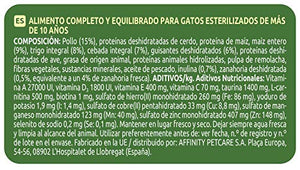 Ultima Cibo per Gatti Sterilizzati Senior +10 anni con Pollo - 3 kg - 1 Bag - Ilgrandebazar