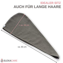 Carica l'immagine nel visualizzatore di Gallery, ELEXACARE turbante per capelli in microfibra. Set di 2 2x Grigio (Antracite) - Ilgrandebazar