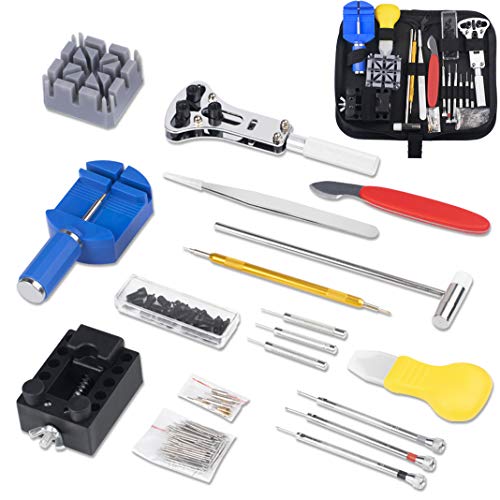 Strumenti Precisione Kit Riparazione Orologi Professionale - Set Completo Attrezzi Orologiaio Con 100 Pezzi Perni Cinturini 100pz - Foto 5