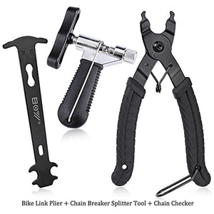 Oumers Attrezzo della Catena Bici+Catena Pinza+Calibro a Catena, Kit...