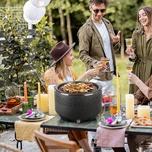 Carica l&#39;immagine nel visualizzatore di Gallery, Barbecue a Carbone, Barbecue a Carbonella Senza Fumo, Grill da Tavolo, Barbecue Portatile Ø 34 x 22 cm, con Ventilatore Incorporato, Porta USB e Borsa per Il Trasporto, per Balcone, Campeggio, Picnic