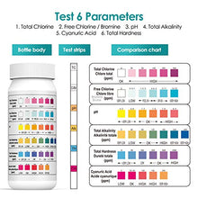 Carica l&#39;immagine nel visualizzatore di Gallery, Ehomfy Test per Acqua Piscina 6 in 1, Pool Potabile 100 Strisce, 100pcs