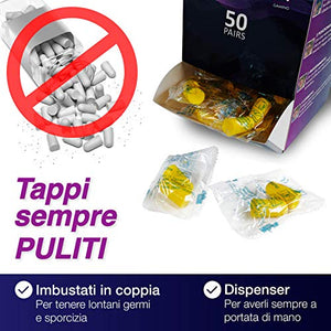(50 Paia) Tappi Orecchie Per Dormire Antirumore 38dB |Kit Notte Mascherina... - Ilgrandebazar