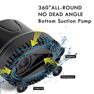 Hygger Pompa Acqua Acquario, Sommergibile Silenziosa 1500L/H 40W